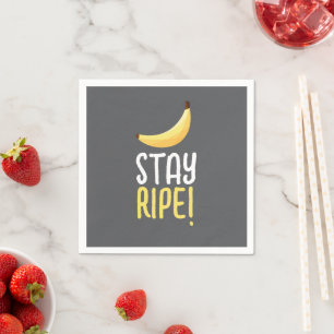 Serviette En Papier Motif de fête drôle de jeux de mots sur la banane,