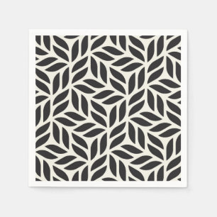 Serviette En Papier Motif de feuille moderne et élégant