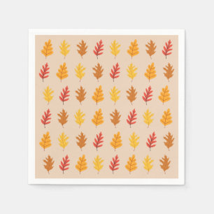 Serviette En Papier Motif de feuilles de chêne