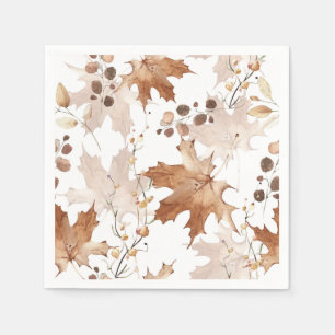 Serviette En Papier Motif de feuilles d'érable d'automne pour l'Action