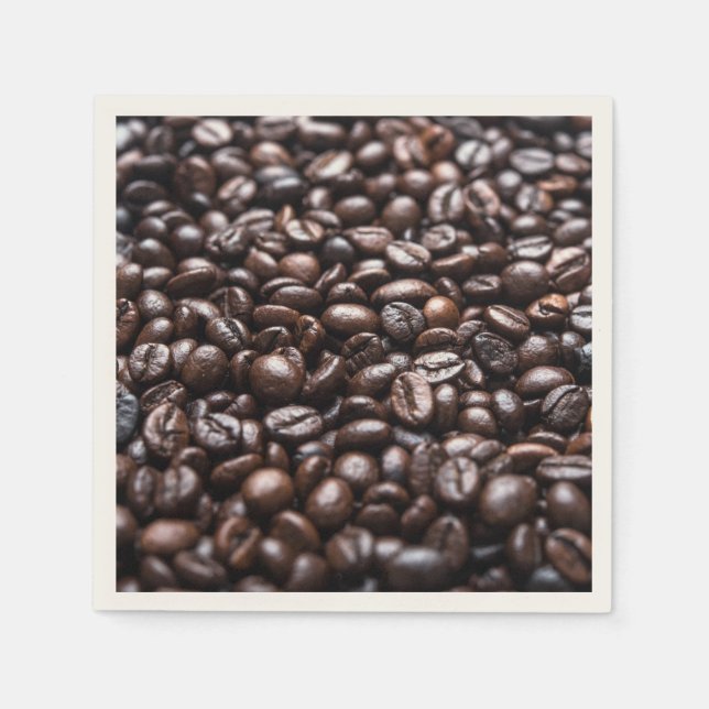 Serviette En Papier Motif de fèves de café grillées (Devant)