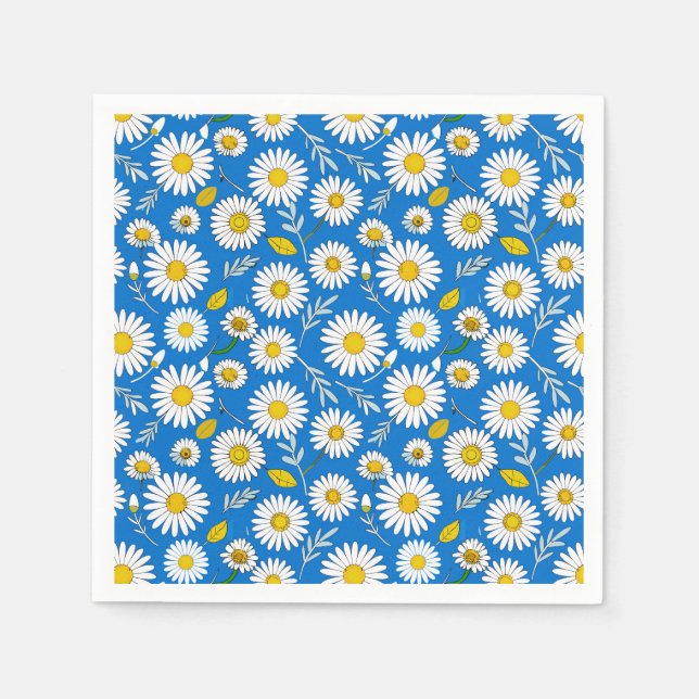 Serviette En Papier Motif de fleur de marguerite (Devant)
