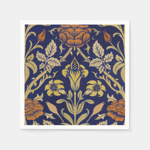 Serviette En Papier Motif de fleur de rose et de lys vintage de Willia