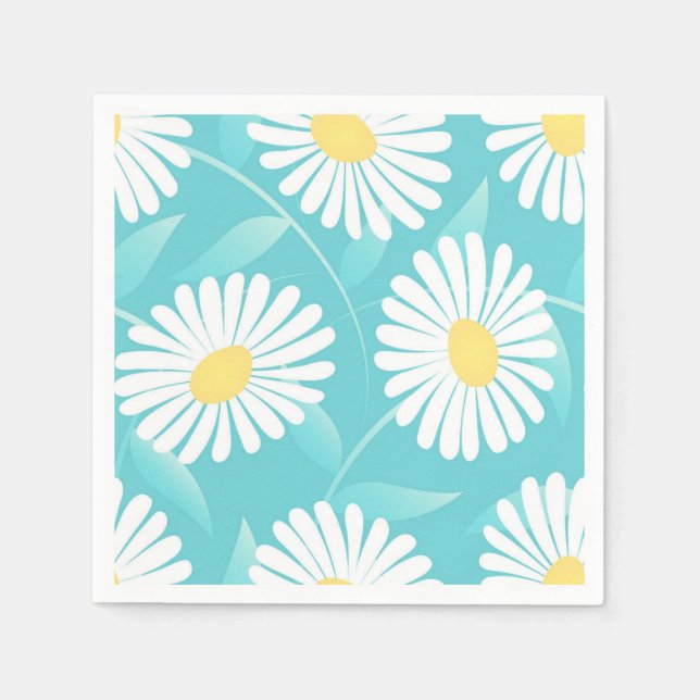 Serviette En Papier Motif de fleurs (Devant)
