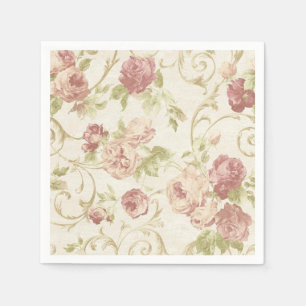 Serviette En Papier Motif de fleurs