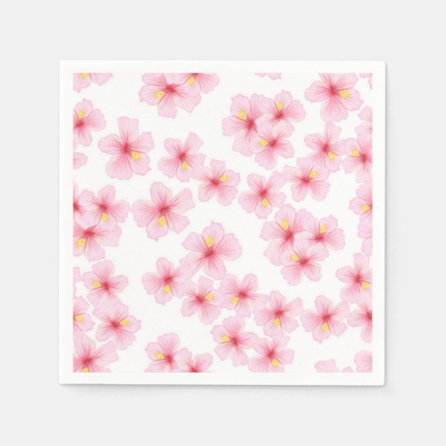 Serviette En Papier Motif de fleurs (Devant)