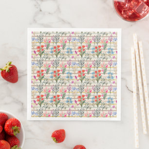 Serviette En Papier Motif de fleurs d'aquarelle moderne
