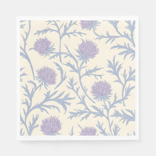Serviette En Papier Motif de fleurs de chardon de lavande
