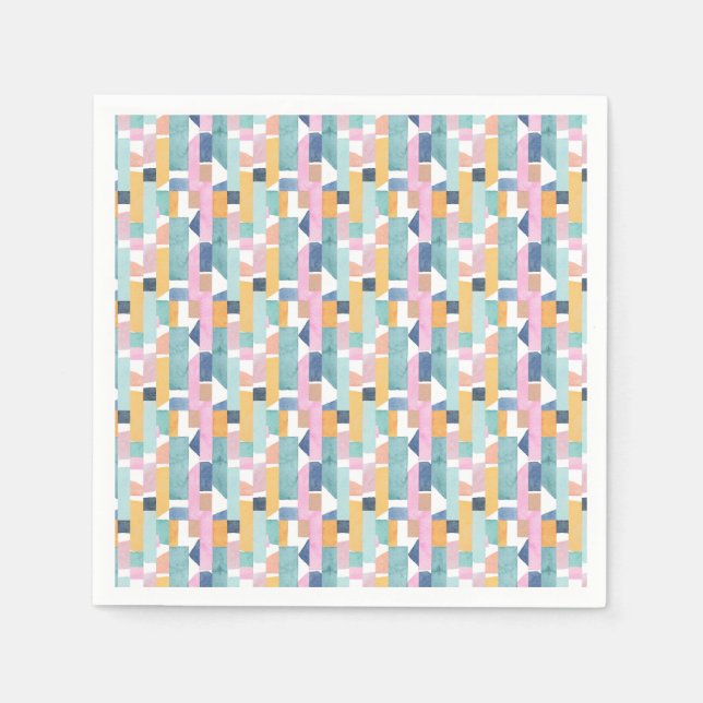 Serviette En Papier Motif de forme d'aquarelle Abstraite (Devant)