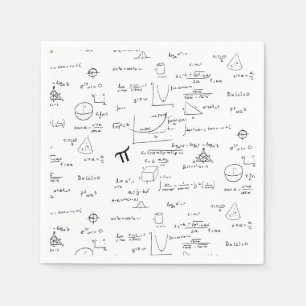 Serviette En Papier Motif de formules graphiques d'équations mathémati