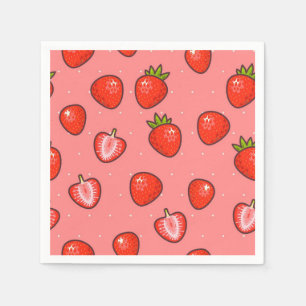 Serviette En Papier Motif de fraises