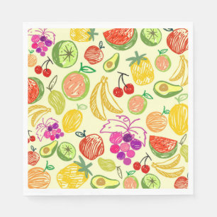 Serviette En Papier Motif de fruits