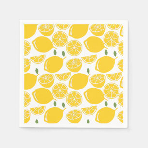 Serviette En Papier Motif de fruits de citron jaune