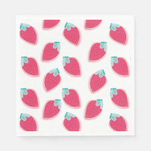 Serviette En Papier Motif de fruits de fraise cuite