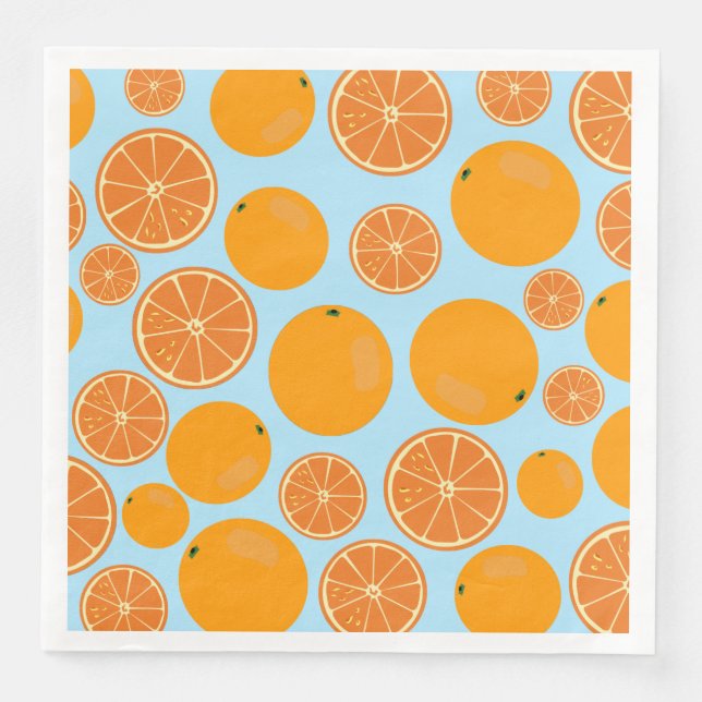 Serviette En Papier Motif de fruits orange (Devant)