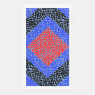 Serviette En Papier Motif de galets 01.Rouge.Bleu.UPD LBlue BG