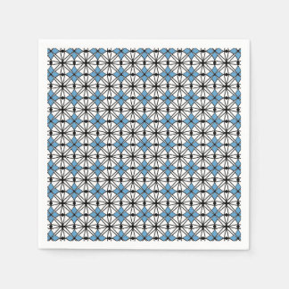 Serviette En Papier Motif de géométrie bleue