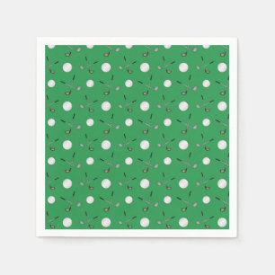 Serviette En Papier Motif de golf vert