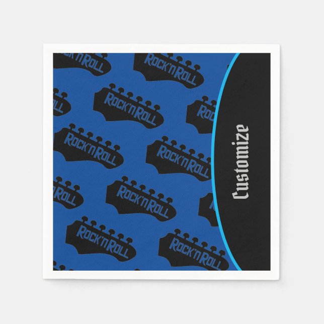 Serviette En Papier Motif de guitare Rock and Roll 2 (Devant)