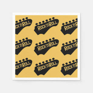 Serviette En Papier Motif de Guitare Rock et Roll