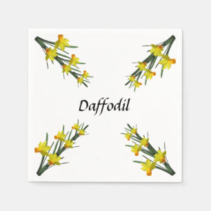 Serviette en papier - Motif de jonquilles