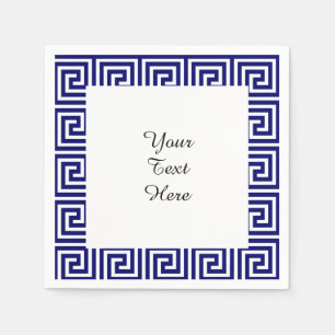 Serviette En Papier Motif de la clé bleue de la marine