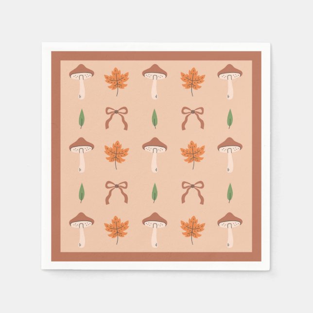 Serviette En Papier Motif de la corbeille d'automne (Devant)