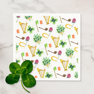 Serviette En Papier Motif de la Fête de la Harpe celtique St. Patrick