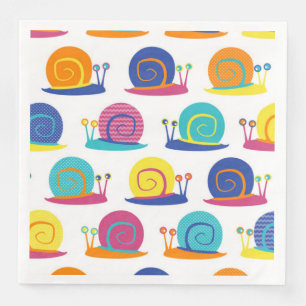 Serviette En Papier Motif de la fête des escargots