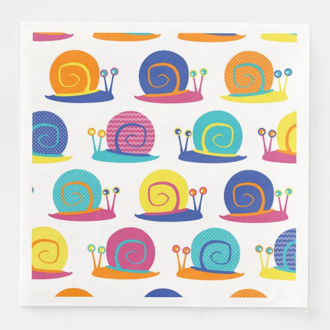 Serviette En Papier Motif de la fête des escargots (Devant)