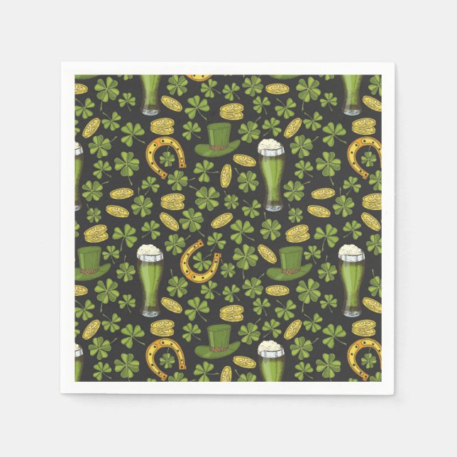Serviette En Papier Motif de la Saint-Patrick (Devant)
