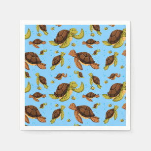 Serviette En Papier Motif de la tortue de mer