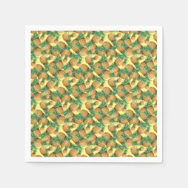 Serviette En Papier Motif de l'ananas tropical Yummy (Devant)
