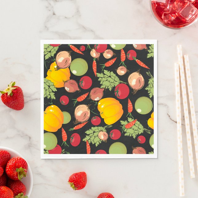 Serviette En Papier Motif de légumes (Créateur téléchargé)