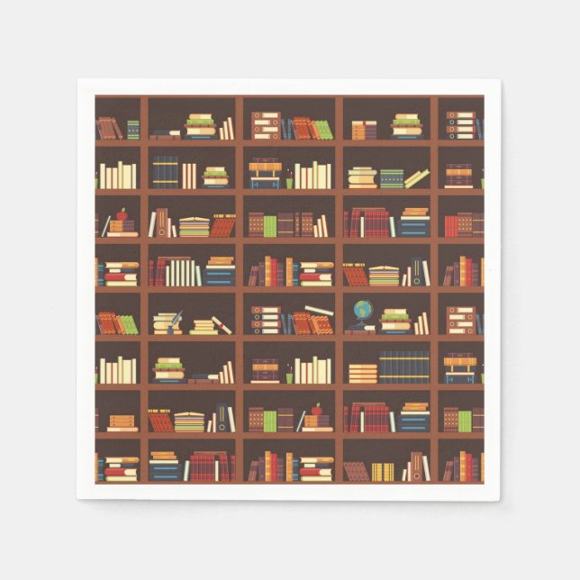 Serviette En Papier Motif de livre (Devant)