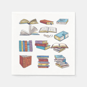 Serviette En Papier Motif de livre