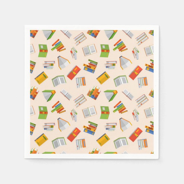 Serviette En Papier Motif de livre (Devant)