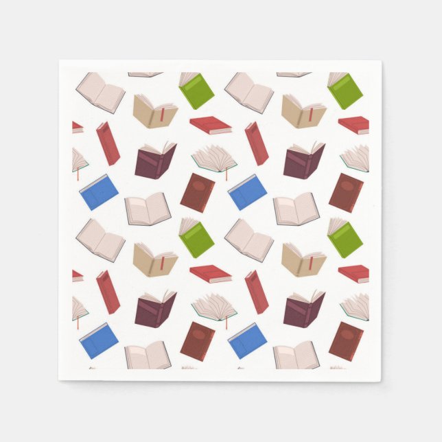 Serviette En Papier Motif de livre (Devant)