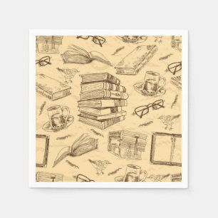 Serviette En Papier Motif de livre