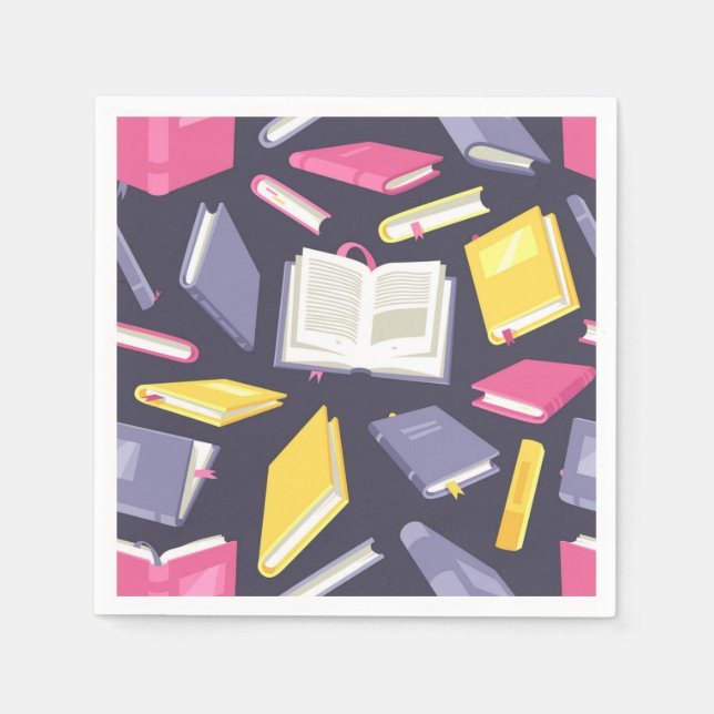 Serviette En Papier Motif de livre (Devant)