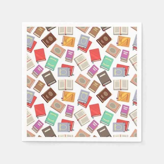 Serviette En Papier Motif de livre (Devant)