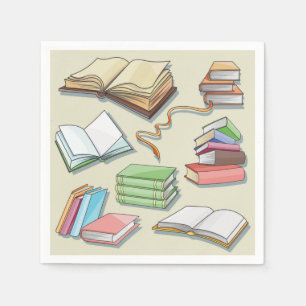 Serviette En Papier Motif de livre