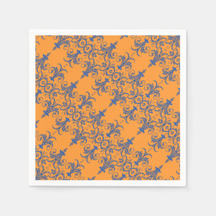Serviette En Papier Motif de lustre bleu orange