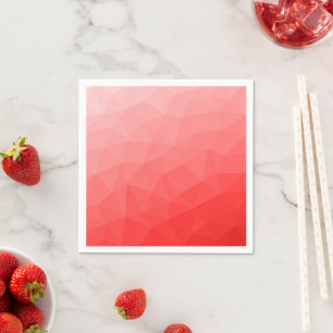 Serviette En Papier Motif de maillage géométrique dégradé rouge