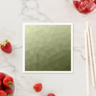 Serviette En Papier Motif de maillage géométrique dégradé vert clair d
