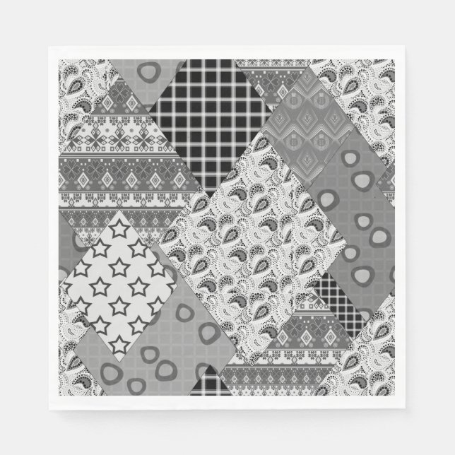 Serviette En Papier Motif de maquette gris (Devant)