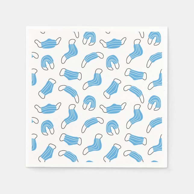 Serviette En Papier motif de masque Médicale (Devant)