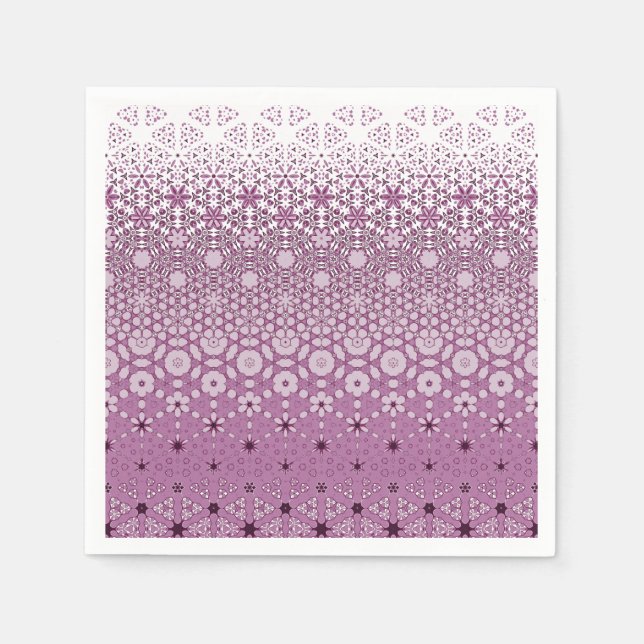 Serviette En Papier Motif de métamorphose florale (Devant)