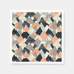 Serviette En Papier Motif de montagne de style scandinave