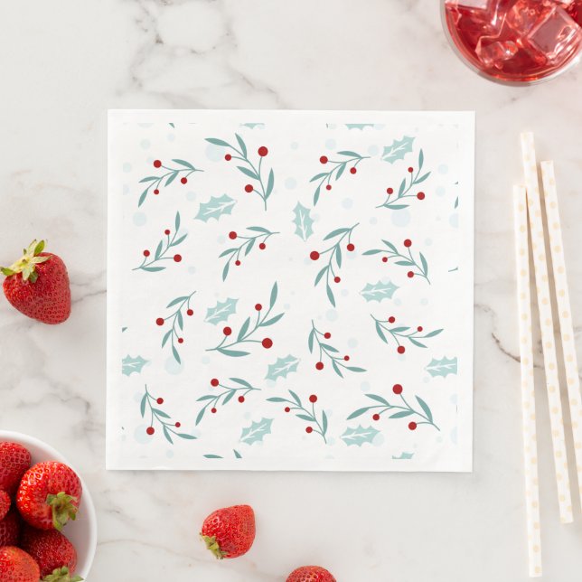 Serviette En Papier Motif de Noël 112 (En situation)